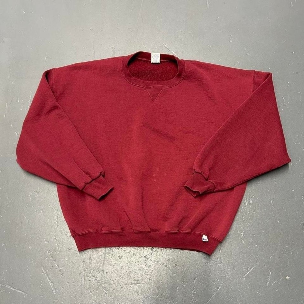 Vintage earth tone essential Russell athletic burgundy crewneck sweatshirt